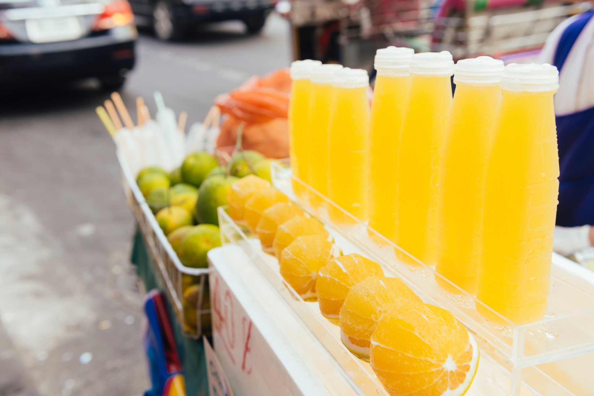 Yaowarat Road Fresh Juice For Sale Bangkok Chinatown Thailand